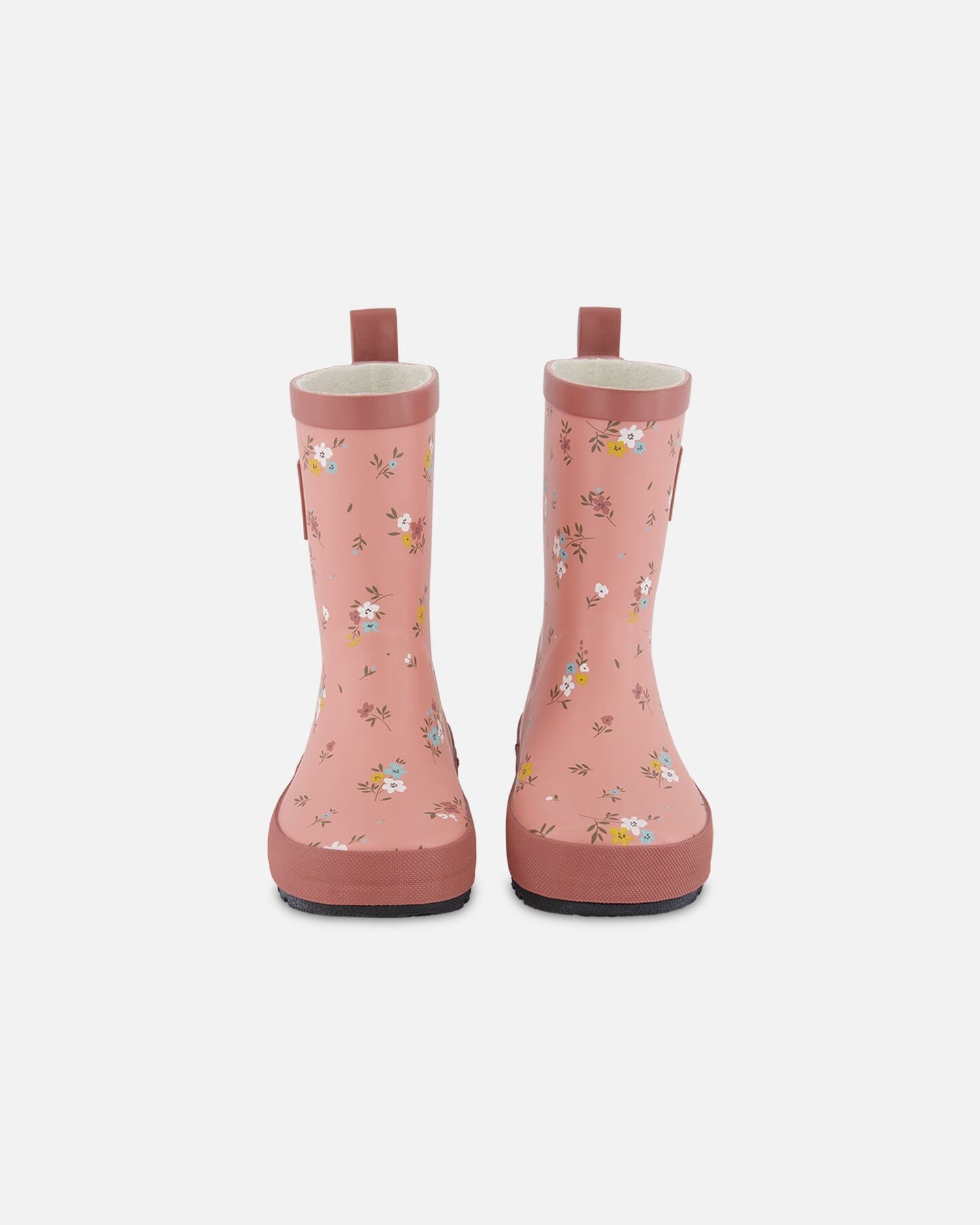 Rain Boots Pink Little Flowers Print-1